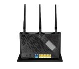 Asus 4G Router, 4G-AC86U, AC2600, 4G+ Cat. 12, LTE: Downlink 600 Mbps / Uplink 150 Mbps, 128MB/512MB Flash/RAM, Captive portal,  Aiprotection Pro, Adaptive QoS, VPN server/client, IPTV, MU-MIMO, Beamforming,Black