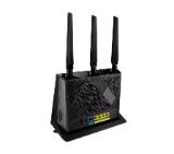 Asus 4G Router, 4G-AC86U, AC2600, 4G+ Cat. 12, LTE: Downlink 600 Mbps / Uplink 150 Mbps, 128MB/512MB Flash/RAM, Captive portal,  Aiprotection Pro, Adaptive QoS, VPN server/client, IPTV, MU-MIMO, Beamforming,Black