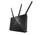Asus 4G Router, 4G-AX56, AX1800, 4G+ Cat.6, LTE: Downlink 300 Mbps / Uplink 50 Mbps, 128MB/512MB Flash/RAM, Captive portal,  Aiprotection Classic, Traditional QoS, VPN server/client, IPTV, Beamforming,Black