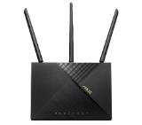 Asus 4G Router, 4G-AX56, AX1800, 4G+ Cat.6, LTE: Downlink 300 Mbps / Uplink 50 Mbps, 128MB/512MB Flash/RAM, Captive portal,  Aiprotection Classic, Traditional QoS, VPN server/client, IPTV, Beamforming,Black