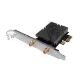 Asus PCI-E Adapter, PCE-BE92BT, BE9400, Tri-Band, Bluetooth 5.4, magnetized base, WPA3, OFDMA, MLO, only compatible with lntel motherboards, Black