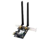 Asus PCI-E Adapter, PCE-BE6500, BE6500, Tri-Band, Bluetooth 5.4, WPA3, 4096-QAM, OFDMA, MU-MIMO, MLO