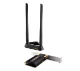 Asus PCI-E Adapter, PCE-AXE59BT, AXE5400, Tri-Band, Bluetooth 5.2, magnetized base, WPA3, OFDMA, MU-MIMO