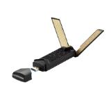 Asus USB Adapter, USB-AX56, AX1800, Dual-Band, USB 3.2 Gen 1, OFDMA, MU-MIMO, 2x External antenna, Black