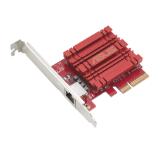 Asus PCIe Adapter, XG-C100C V3, 10GBase-T PCIe Ethernet Fiber Network Adapter, backward compatible with 5/2.5/1 Gbps and 100Mbps; RJ45 port and built-in QoS