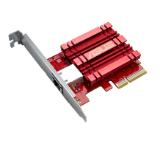 Asus PCIe Adapter, XG-C100C V2, 10GBase-T PCIe Ethernet Fiber Network Adapter, backward compatible with 5/2.5/1 Gbps and 100Mbps; RJ45 port and built-in QoS