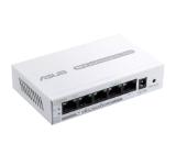 Asus Business 5Port Smart Managed Switch PoE+,ExpertWiFi EBP15, 4 ports PoE+, 60W, VLAN, QoS, Port Mirroring, wall mounting,White