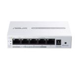Asus Business 5Port Smart Managed Switch PoE+,ExpertWiFi EBP15, 4 ports PoE+, 60W, VLAN, QoS, Port Mirroring, wall mounting,White