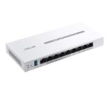 Asus Business Gigabit PoE+ VPN Wired Router, ExpertWiFi EBG19P, 8 PoE+ ports, 123W, 1 gigabit WAN+2 gigabit WAN/LAN, USB 3.2, PoE centralized control, SDN, guest portal, Multi-WAN, Commercial-Grade Network Security & VPN, wall mounting,White