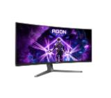 AOC AG346UCD, 34" Curved 1800R QD-OLED, 3440x1440@175Hz, 0.03msGtG, 1000 cd/m2, 1.5M:1, 80M:1DCR, Adaptive Sync, FlickerFree, Low Blue Light, 8Wx2, Tilt, Height Adjust, Swivel, 2xHDMI, DP, USB hub