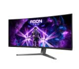 AOC AG346UCD, 34" Curved 1800R QD-OLED, 3440x1440@175Hz, 0.03msGtG, 1000 cd/m2, 1.5M:1, 80M:1DCR, Adaptive Sync, FlickerFree, Low Blue Light, 8Wx2, Tilt, Height Adjust, Swivel, 2xHDMI, DP, USB hub