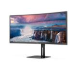 AOC CU34V5C/BK, 34" Curved 1500R VA WLED, 3440x1440@100Hz, 4ms GtG, 1ms MPRT, 300cd m/2, 3000:1, 20M:1 DCR, Adaptive Sync, FlickerFree, Low Blue Light, 5Wx2, Tilt, Height Adjust, Swivel, HDMI, DP, USB hub