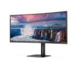 AOC CU34V5C/BK, 34" Curved 1500R VA WLED, 3440x1440@100Hz, 4ms GtG, 1ms MPRT, 300cd m/2, 3000:1, 20M:1 DCR, Adaptive Sync, FlickerFree, Low Blue Light, 5Wx2, Tilt, Height Adjust, Swivel, HDMI, DP, USB hub