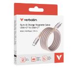 Verbatim Sync & Charge USB-C to USB-C 60W Magnetic 120 cm - Pink