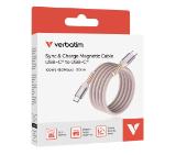 Verbatim Sync & Charge USB-C to USB-C 100W Magnetic 120 cm - Pink