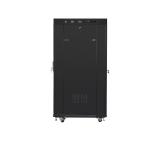 Lanberg rack cabinet 19" free-standing 27U / 600x800 self-assembly flat pack with glass door LCD, black