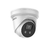HikVision 4 MP AcuSense Strobe Light and Audible Warning Fixed Turret Network Camera, 2.8 mm, F1.4, IR up to 30m, H.265+, IP67, built-in microphone, built-in Speaker, built-in memory card slot (up to 512 GB), 12Vdc/PoE 8.8W