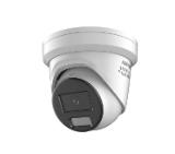 HikVision 4 MP Smart Hybrid Light with ColorVu Fixed Turret Network Camera, 2.8 mm, F1, IR,White Light up to 30m, H.265+, IP67, 130 dB WDR, built-in microphone, built-in speaker, built-in memory card slot (up to 512 GB), 12Vdc/PoE 10.5W