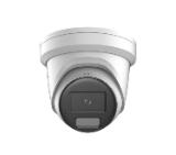 HikVision 4 MP Smart Hybrid Light with ColorVu Fixed Turret Network Camera, 2.8 mm, F1, IR,White Light up to 30m, H.265+, IP67, 130 dB WDR, built-in microphone, built-in speaker, built-in memory card slot (up to 512 GB), 12Vdc/PoE 10.5W