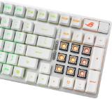 Asus ROG Strix Scope II 96 Wireless Gaming Keyboard, Tri-Mode Connection, Dampening Foam & Switch-Dampening Pads, Hot-Swappable Pre-lubed ROG NX Snow Mechanical Switches, PBT Keycaps, RGB-White