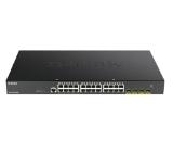 D-Link 24-port Gigabit PoE Smart Managed Switch with 4x 10G SFP+ ports, 370Watts
