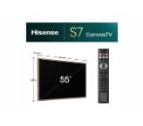 Hisense CanvasTV, 55",QLED 4K Ultra HD 3840x2160, 144hz, 4000:1, 400 nits, 16:9,VIDAA Smart OS,DTS Virtual X,HDR,HDR 10+,Dolby vision IQ, 4 xHDMI,DVB-T2/T/C/S2/S, Black