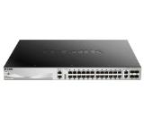 D-Link 24x10/100/1000Base-T PoE ports (370W budget) Layer 3 Stackable Managed Gigabit Switch with 2x10GBASE-T ports and 4xSFP+ ports