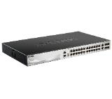 D-Link 24x10/100/1000BASE-T ports Layer 3 Stackable Managed Gigabit Switch with 2x10GBASE-T ports and 4xSFP+ ports