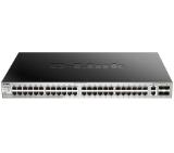 D-Link 48x10/100/1000BASE-T ports Layer 3 Stackable Managed Gigabit Switch with 2x10GBASE-T ports and 4xSFP+ ports