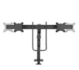 Neomounts Next One Desk Mount, double display crossbar (topfix clamp/grommet)