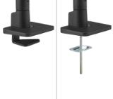 Neomounts Next One Desk Mount, double display crossbar (topfix clamp/grommet)