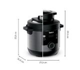Tefal CY778830 Turbo Cuisine N'Fry 7,6L (Crispy Lid Included), 1200W, Epc, Automatic Prg (10+5Air Frying), Easy Steam Release