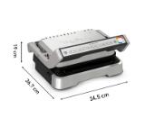 Tefal GC774D30 Optigrill 4In1 Inox, (Grill, Bbq, Oven, Complete Meal), 600Cm2 Cooking Surface, Automatic Cooking Sensor, 9 Automatic Programs, 3 Adjustable Temp., Cooking Level Indicator, Non-Stick Die-Cast Alum. Plates