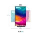BenQ PD2706QN, 27", 100Hz, 4K IPS, AQCOLOR, Designer, Pantone, Nano Matte Panel, HDR10, 100% sRGB, Card Reader, HDMI (2.0), DP (1.4), USB-C (DP alt. PD 90W), USB Hub, 3.5 Jack, 2x 3W, Pivot, Height adj. 115mm, VESA 100