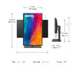 BenQ PD2506Q  25" IPS, 2560x1440 WQHD, 95% P3, DisplayHDR 400, Uniformity, KVM, MST Daisy Chain, USB-C 65W Power Delivery, HDMI, DP, HAS, eye-care, Factory Calibration, Calman Certification, Panetone Validation, 4-side edge to edge, USB Hub, eye-care, De