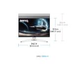 BenQ MOBIUZ EX271U, 27", 4K UHD, IPS, 1ms GtG, 165Hz, 120Hz for Console with eARC, Color Shuttle, FreeSync Premium, B.I.+ Gen2, HDRi and HDR400, Quickit, 1200:1, 95% P3, 400 nits, USB-C (DP alt. PD 65W),USB Hub, HDMI 2.1, DP, Height Adj. 100mm, White