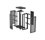 Lanberg rack cabinet 19" free-standing 32U/600X600 (FLAT PACK) with mesh door LCD black