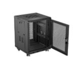 Lanberg rack cabinet 19" free-standing 15U/600X600 (FLAT PACK) with mesh door black