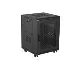 Lanberg rack cabinet 19" free-standing 15U/600X600 (FLAT PACK) with mesh door black