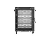 Lanberg rack cabinet 19" free-standing 15U/600X600 (FLAT PACK) with mesh door black
