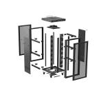 Lanberg rack cabinet 19" free-standing 37U/600X800 (FLAT PACK) with mesh door LCD black
