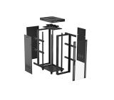 Lanberg rack cabinet 19" free-standing 32U/600X1000 (FLAT PACK) with glass door LCD black