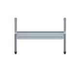 Hisense Mobile cart 65"- 86"; Max Load 80kg,Height adjustable with 3 levels, Silver gray (bracket) + Black (Hanging plate & caster)