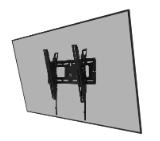 Neomounts Level-750 Wall Mount (XL, 125 kg, tiltable, tilt guard, connectable, VESA 400x400)
