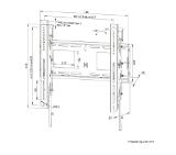 Neomounts Level-750 Wall Mount (XL, 125 kg, tiltable, tilt guard, connectable, VESA 400x400)