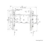 Neomounts Level-750 Wall Mount (XL, 125 kg, tiltable, tilt guard, connectable, VESA 600x400)