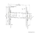 Neomounts Level-750 Wall Mount (XL, 100 kg, tiltable, tilt guard, connectable, VESA 800x600)