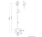 Neomounts Back-to-Back Screen Ceiling Mount (Height: 106-156 cm)