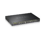 ZyXEL GS2220-50HP, EU region, 48-port GbE L2 PoE Switch with GbE Uplink (1 year NCC Pro pack license bundled)