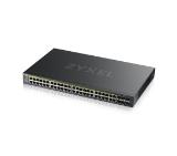 ZyXEL GS2220-50HP, EU region, 48-port GbE L2 PoE Switch with GbE Uplink (1 year NCC Pro pack license bundled)